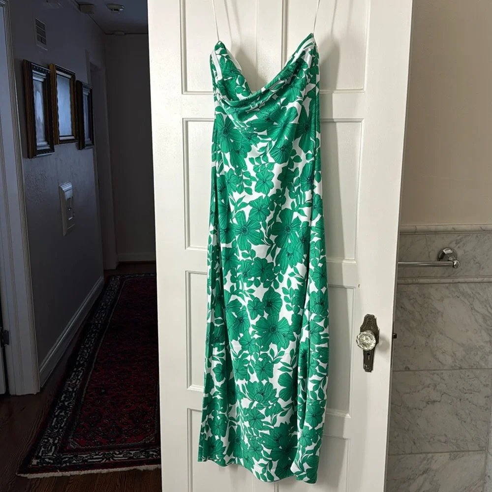 J.Crew Collection strapless slip dress in greenhouse floral print BU272